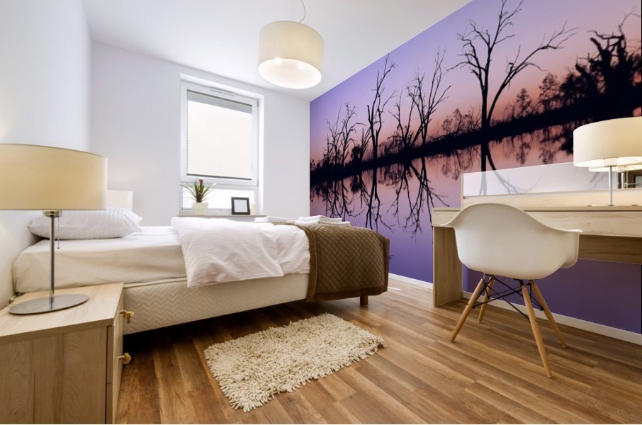Tree Skeleton Silhouettes Mural print
