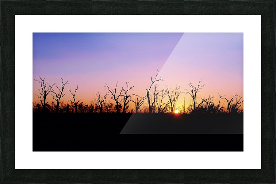 Sunset Silhouette Picture Frame print