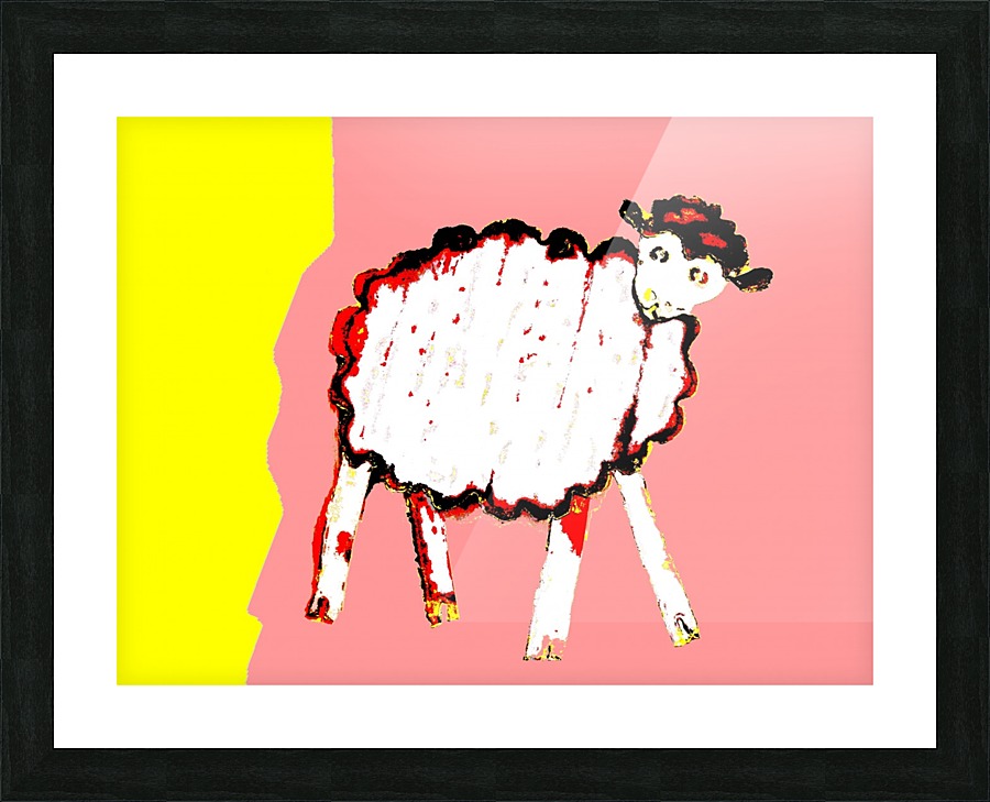 Little Aussie Sheep - Pink Picture Frame print