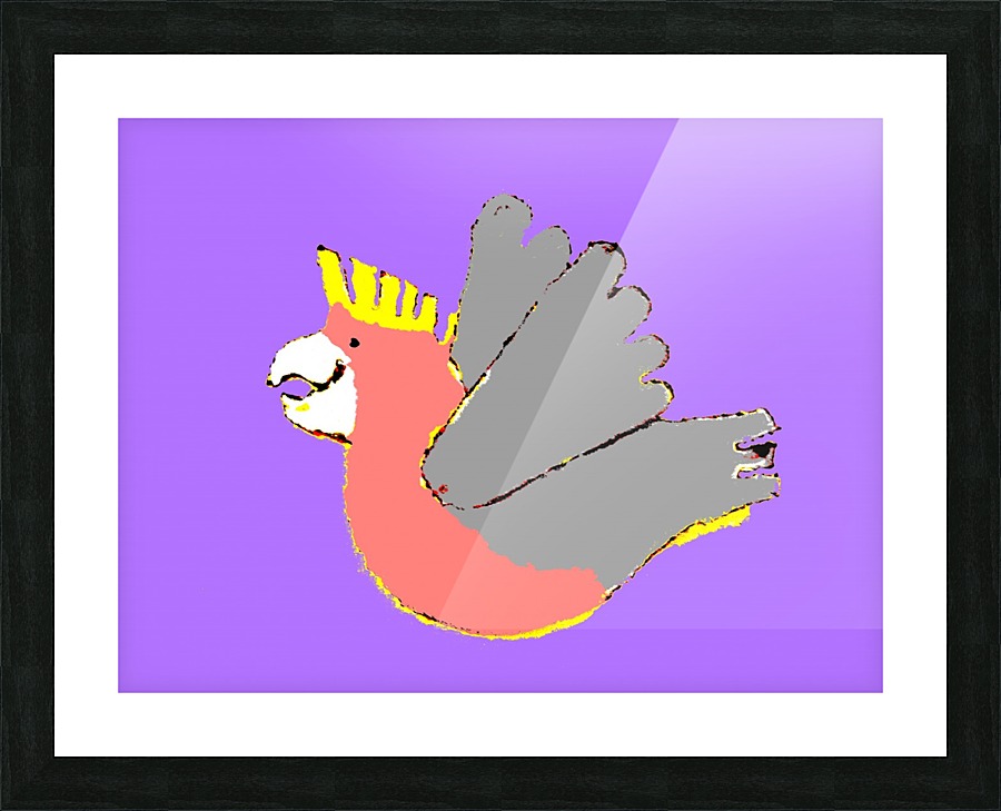Happy Galah - Purple Picture Frame print