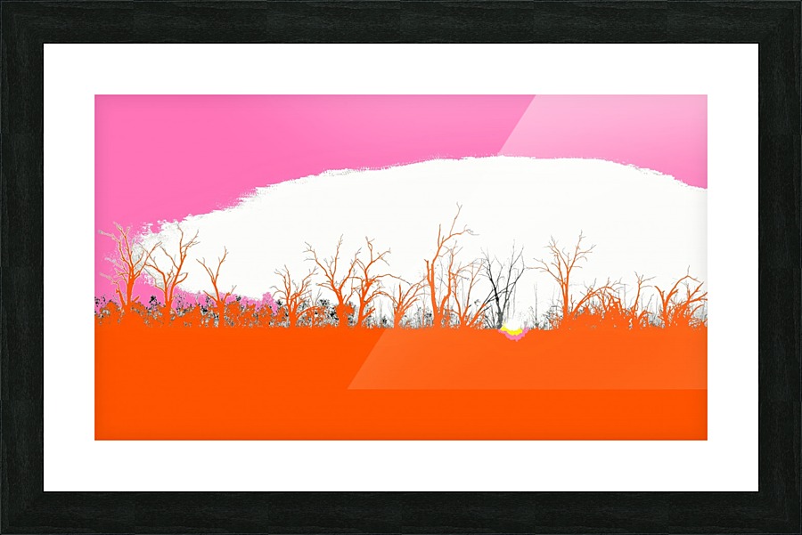 Lake Sunset - Pink Picture Frame print