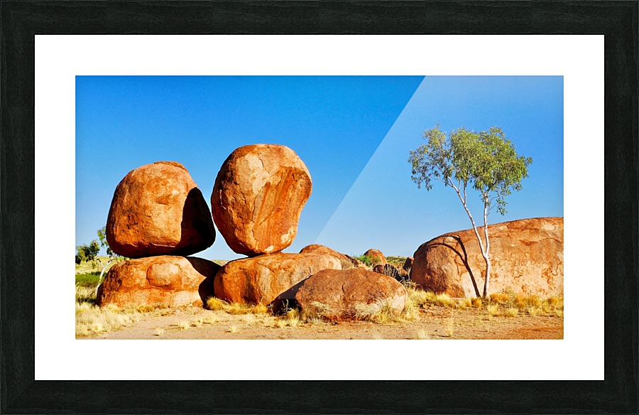 Balancing Act - Devils Marbles Picture Frame print