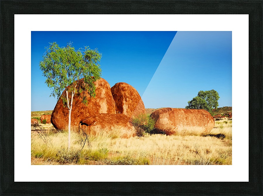 Lone Tree - Devils Marbles Picture Frame print