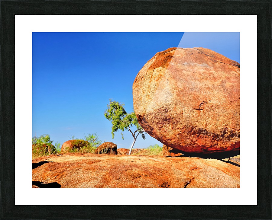 Precarious - Devils Marbles Picture Frame print