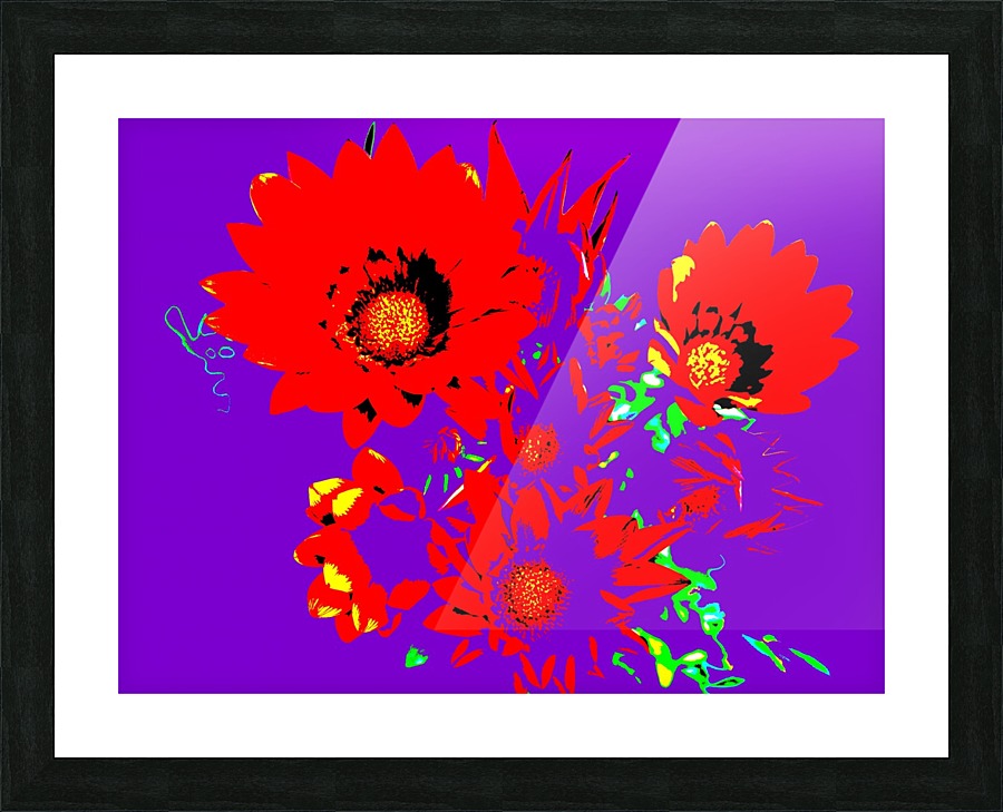 Rainbow Flower - Purple Picture Frame print