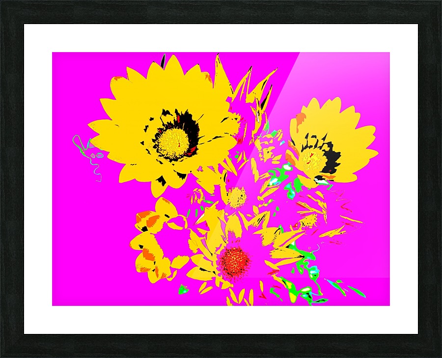 Rainbow Flower - Pink Picture Frame print