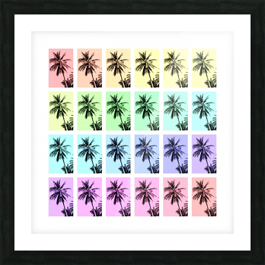 Palm Tree Collage 3 Picture Frame print