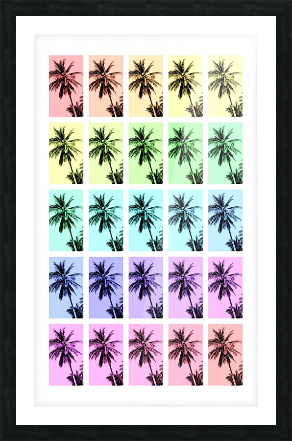 Palm Tree Collage 4 Picture Frame print