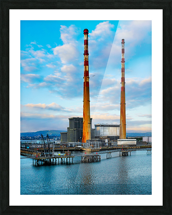 Dublins Poolbeg Chimneys Picture Frame print