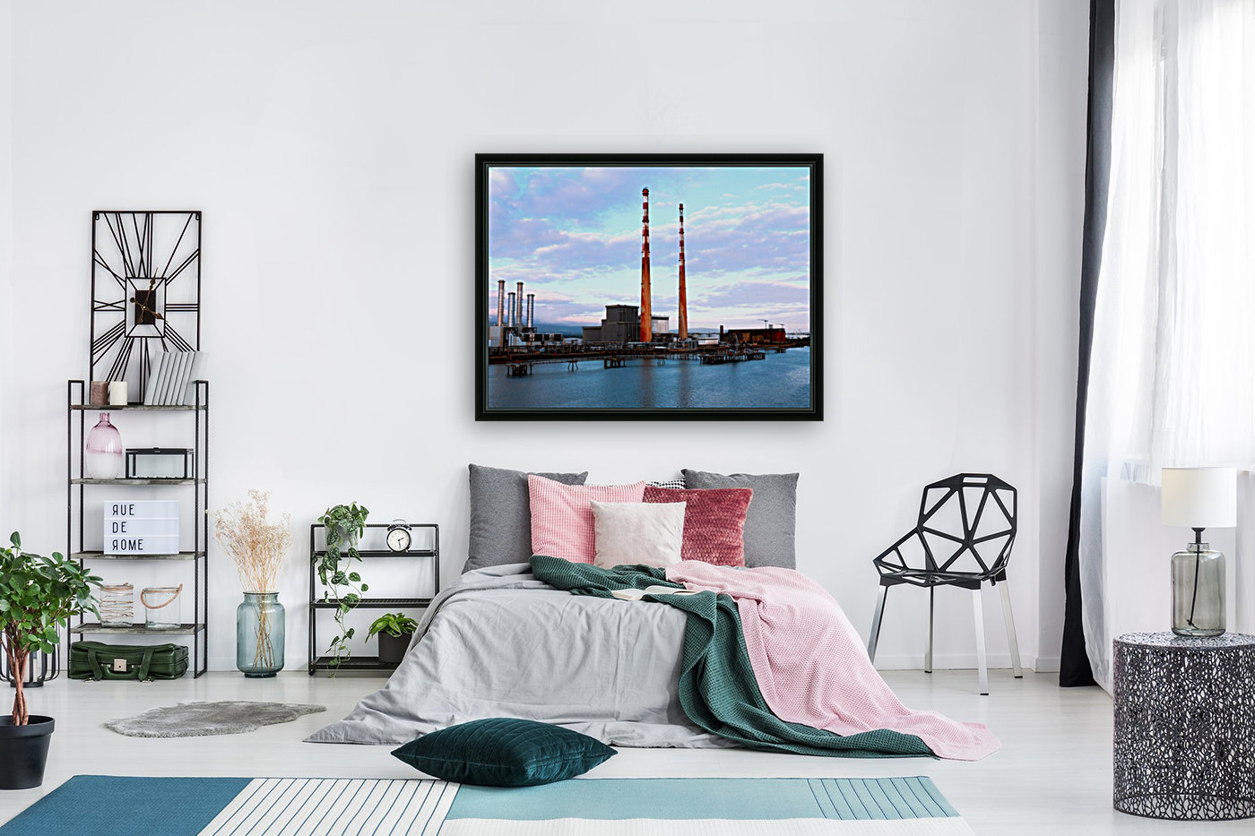 Dublins Poolbeg Chimneys Reproduction