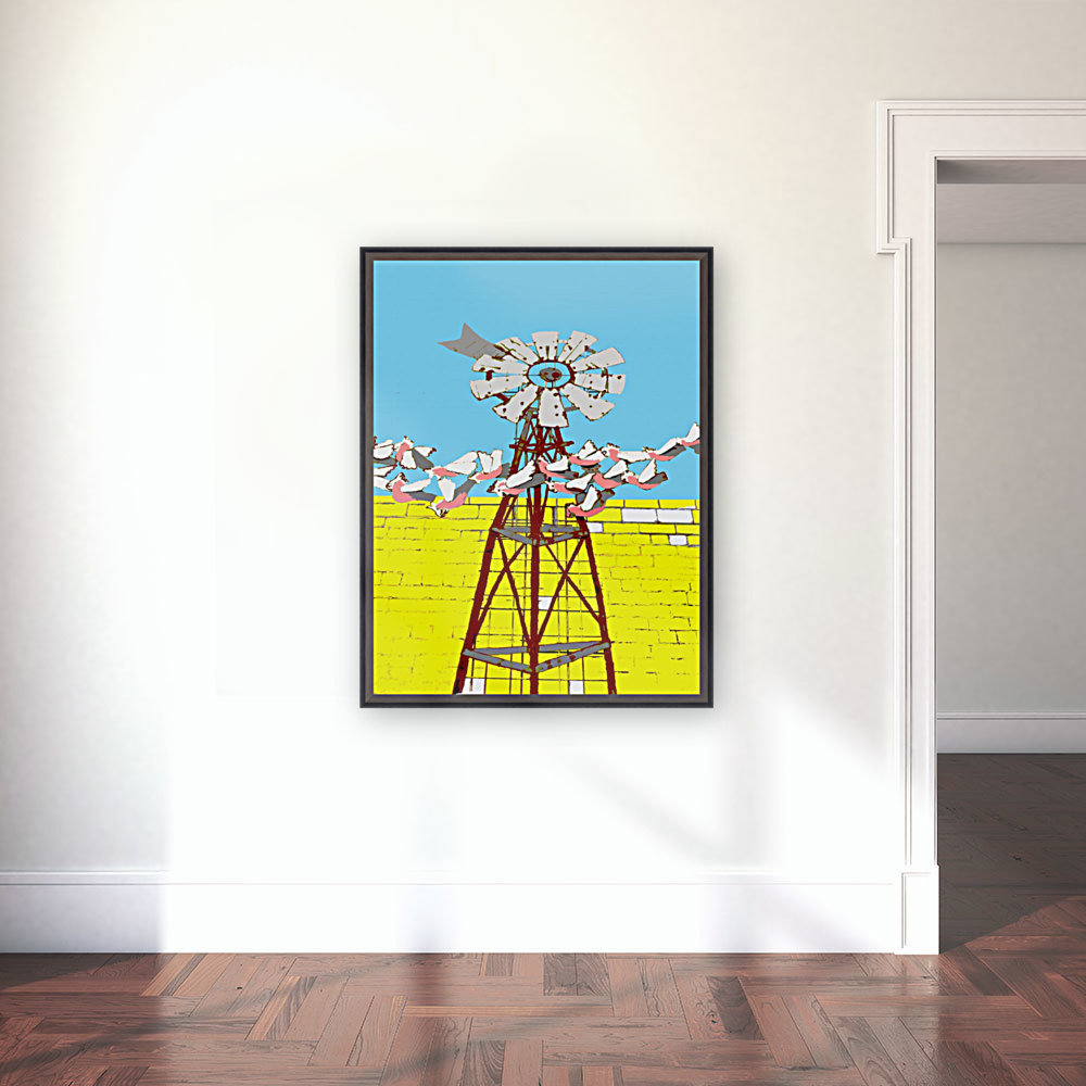 Windmill and Galahs Reproduction