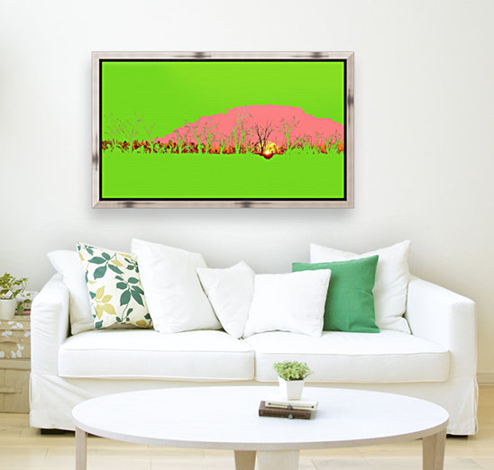 Lake Sunset - Green Reproduction