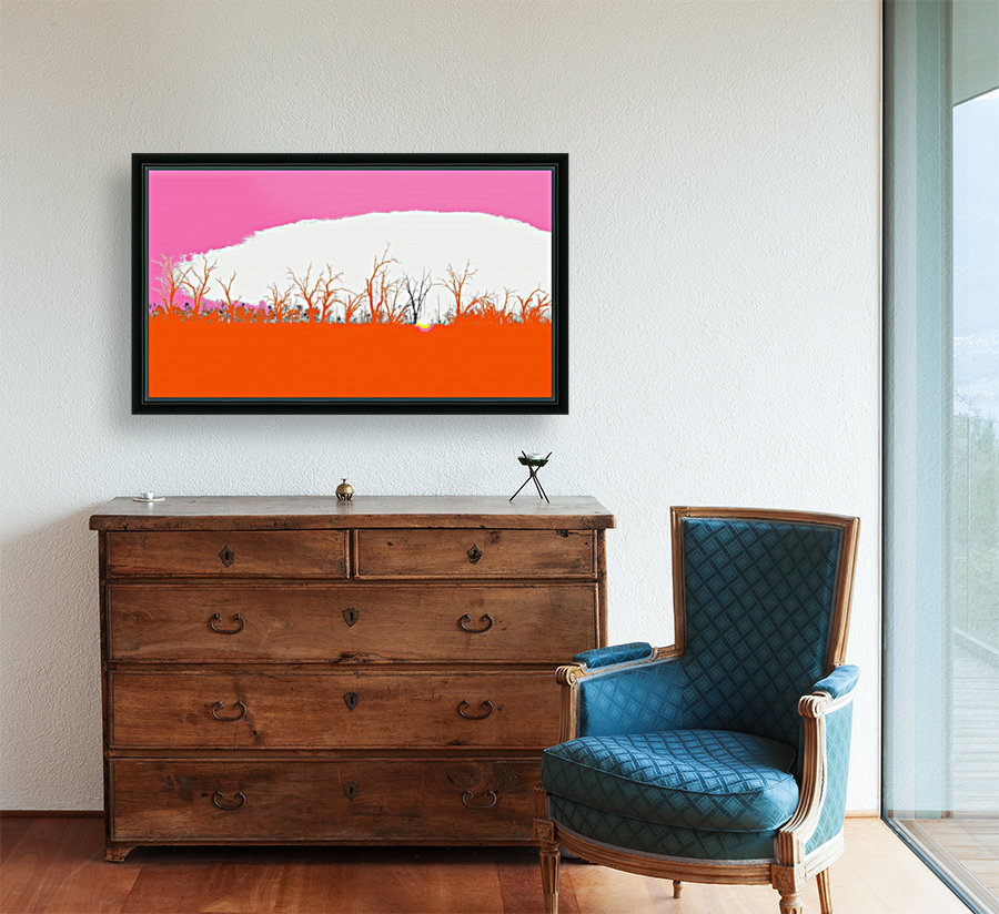 Lake Sunset - Pink Reproduction