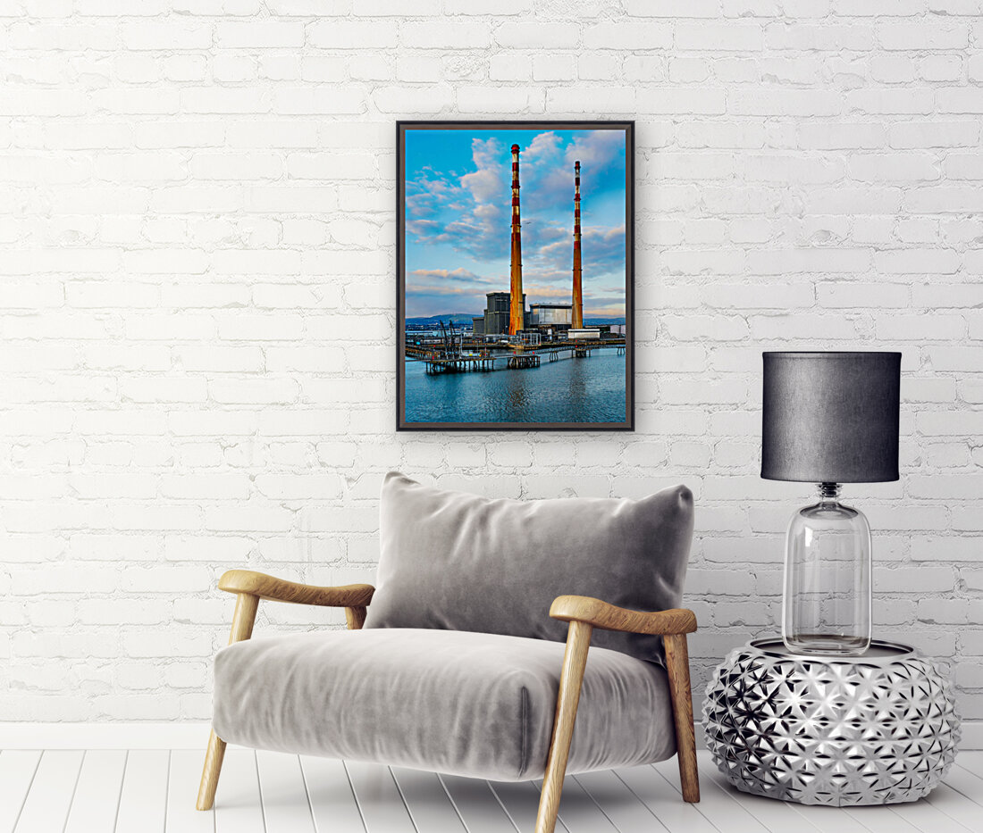 Dublins Poolbeg Chimneys Reproduction