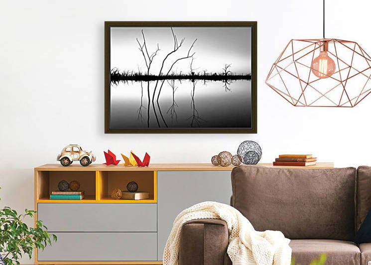 Sunset Reflections B W by Lexa Harpell