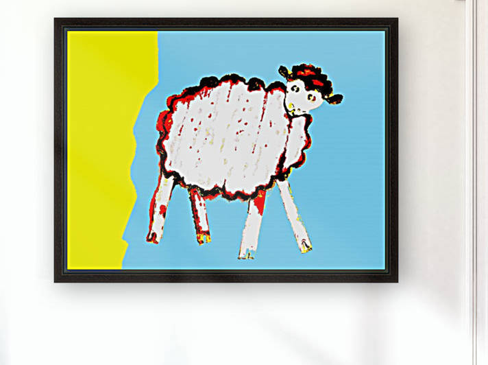 Little Aussie Sheep - Blue by Lexa Harpell