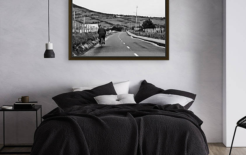 Gentleman Cycling in Northern Ireland in B&W  by Lexa Harpell