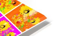 Rainbow Flowers - Collage 2 HD Metal print