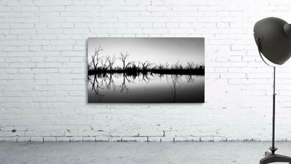 B W Lake Sunset Wall Preview