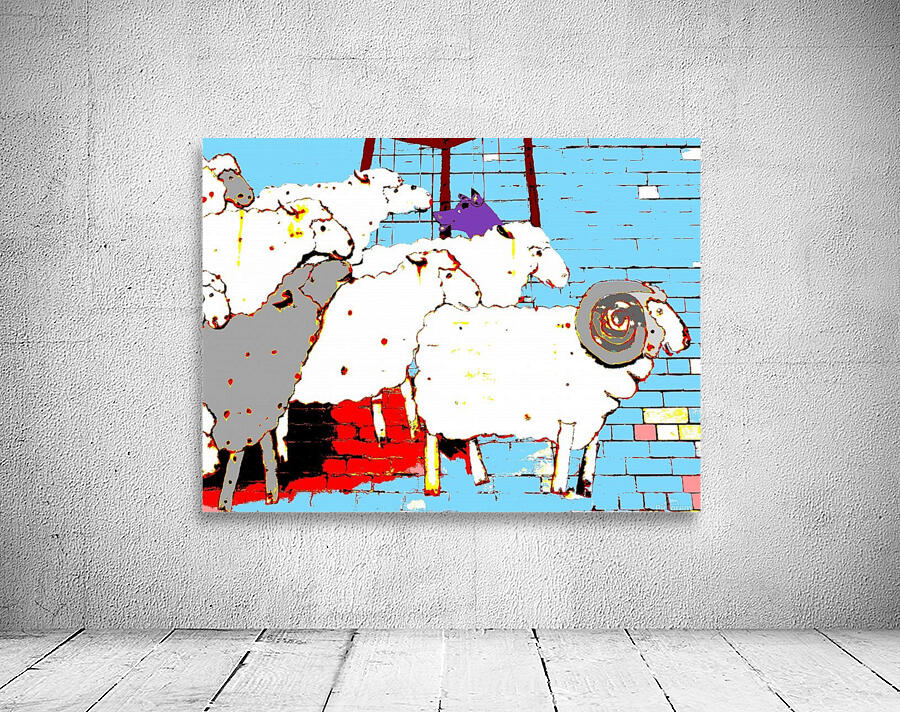 Cattle Dog and Sheep - Blue Wall Preview