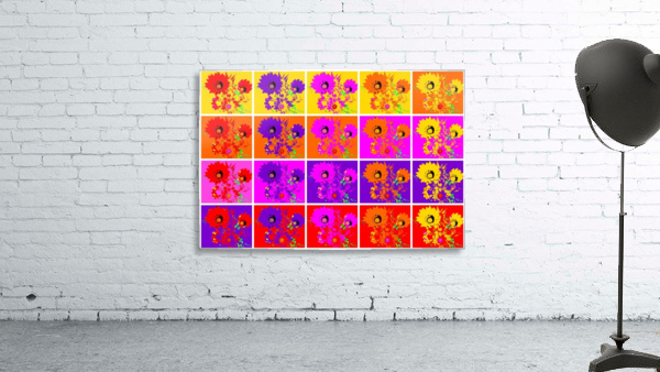 Rainbow Flowers - Collage 2 Wall Preview