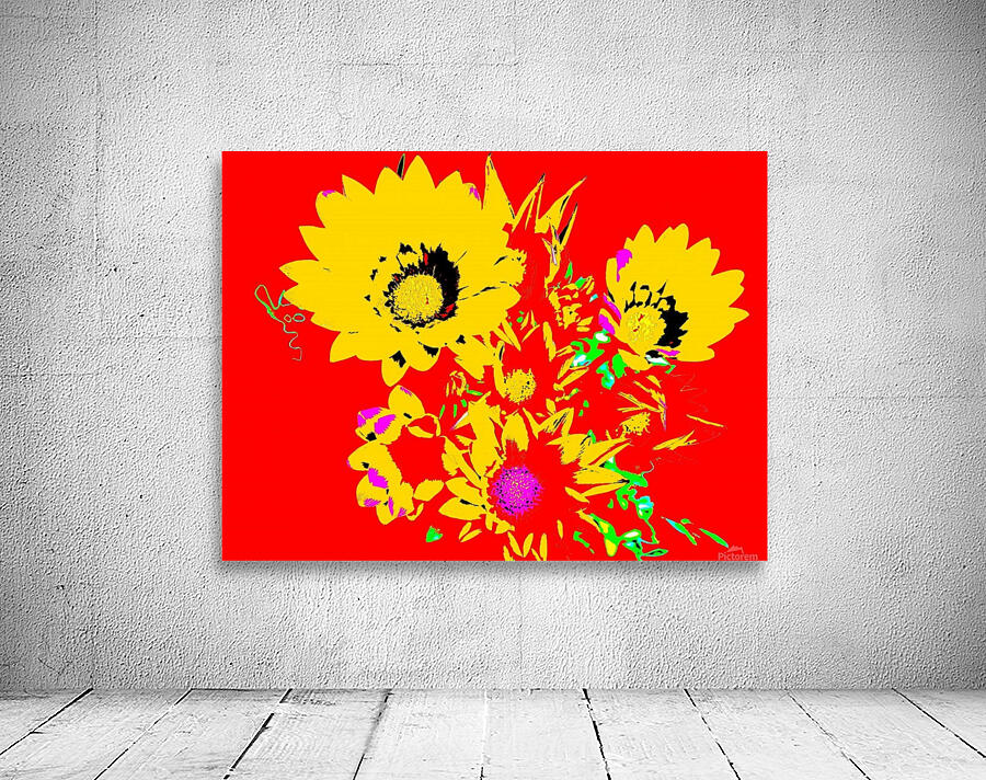 Rainbow Flower - Red Wall Preview