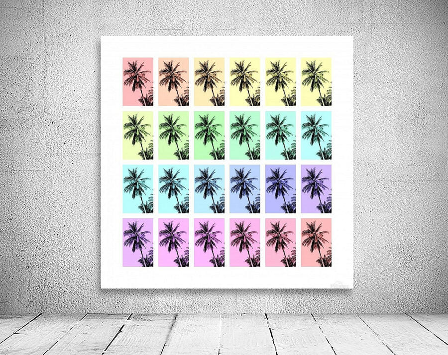 Palm Tree Collage 3 Wall Preview