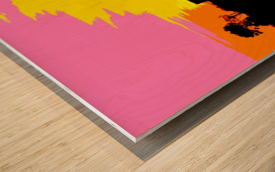 Outback Sunset Wood print