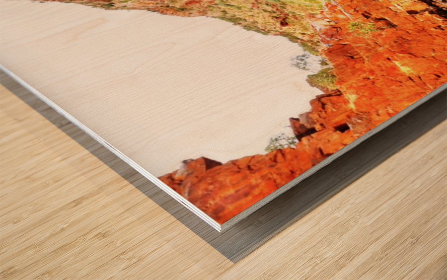 Crossing the River - Ormiston Gorge Wood print