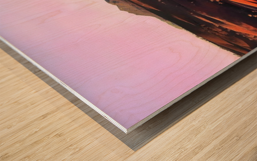 Sunset on the Flinders Ranges Wood print
