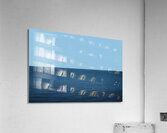 a plain blue background  3 Acrylic Print