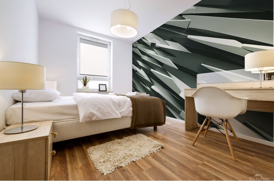 A captivating abstract artwork featuring diagonal Mural print