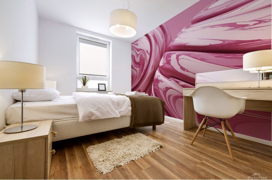 A stunning image featuring three spherical object Mural print