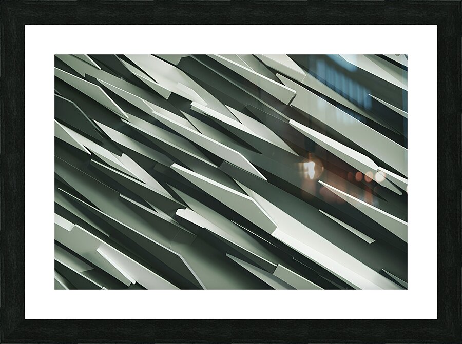 A captivating abstract artwork featuring diagonal Picture Frame print
