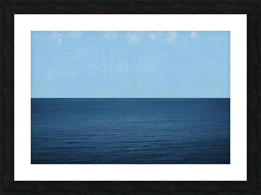 a plain blue background  3 Picture Frame print