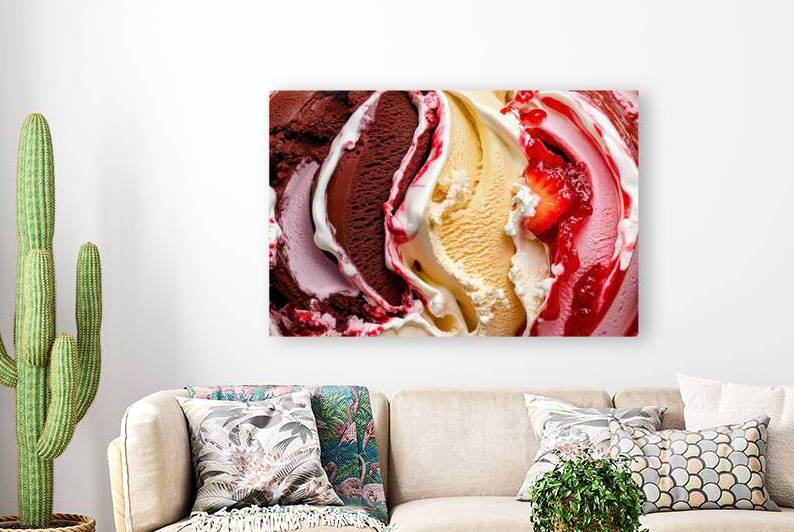 top view of a close up ice cream 1 by Mitica Mihaila