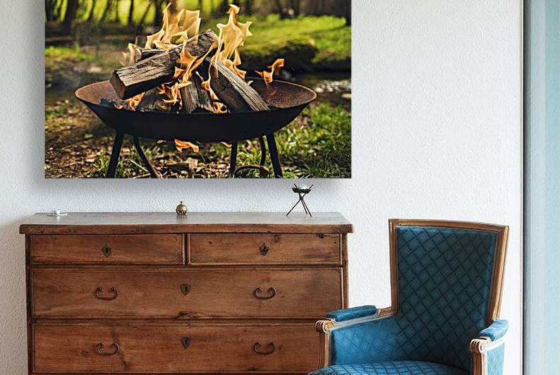 A captivating outdoor scene featuring a crackling by Mitica Mihaila
