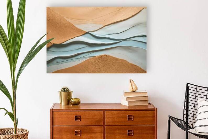 A captivating abstract painting featuring a blend by Mitica Mihaila