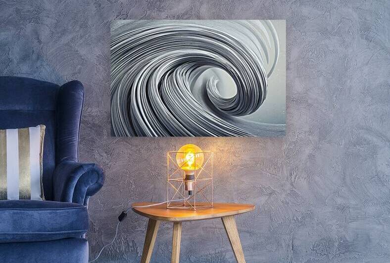 A captivating kinetic artwork composed of swirlin by Mitica Mihaila
