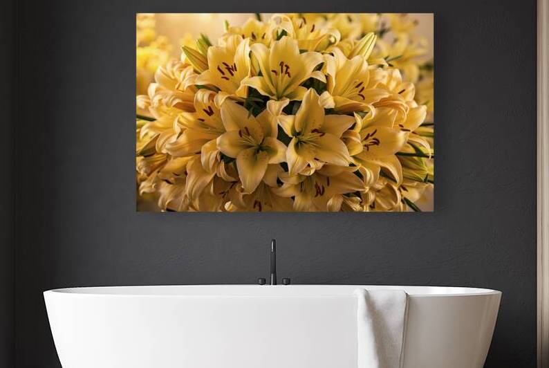 A stunning arrangement of yellow lilies 1 by Mitica Mihaila