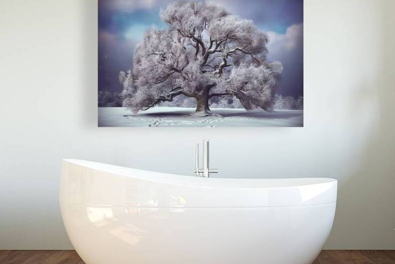 A stunning 3D render of a majestic tree adorned w by Mitica Mihaila