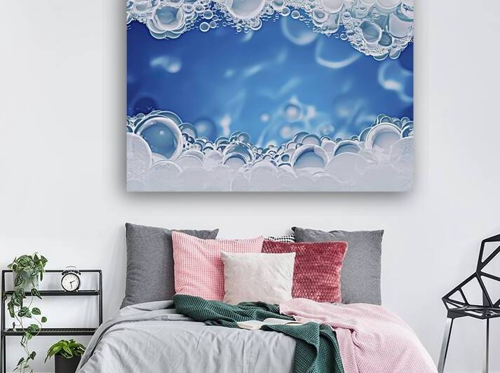 blue background adorned with an intricate pattern by Mitica Mihaila