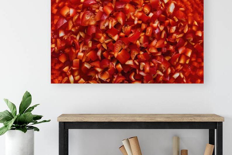 A stunning close up image of finely chopped red b by Mitica Mihaila