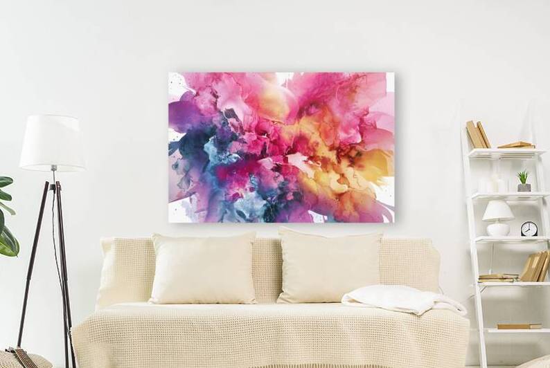 A stunning watercolor masterpiece bursting with v by Mitica Mihaila
