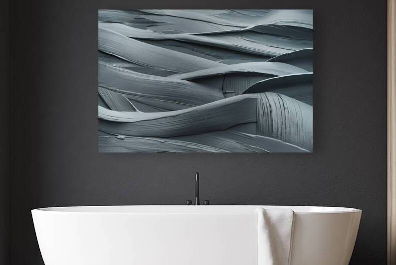 A mesmerizing close up of a gray oil paint 2 by Mitica Mihaila