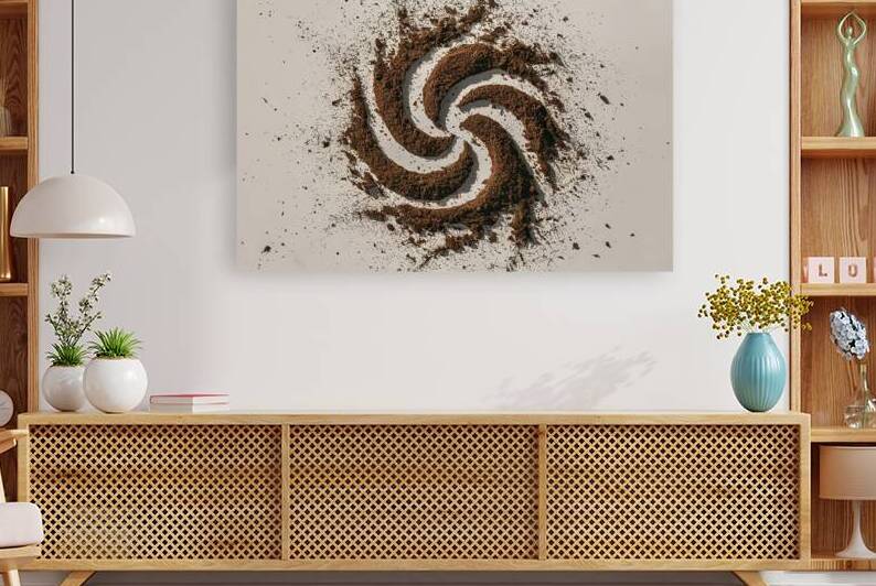 A stunning close up image of freshly ground coffe by Mitica Mihaila