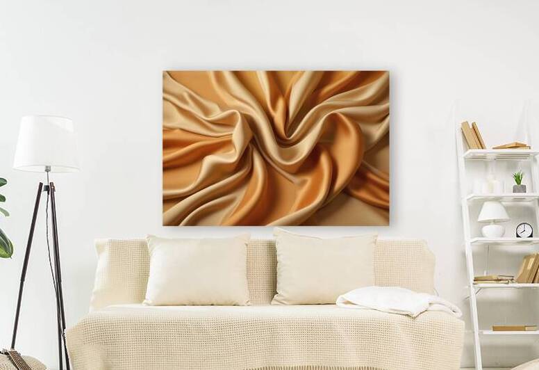 flowing beige and tan fabric that cascades gracef by Mitica Mihaila