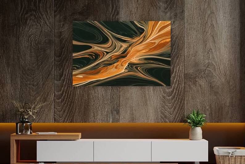 a deep black background with intricate golden and by Mitica Mihaila