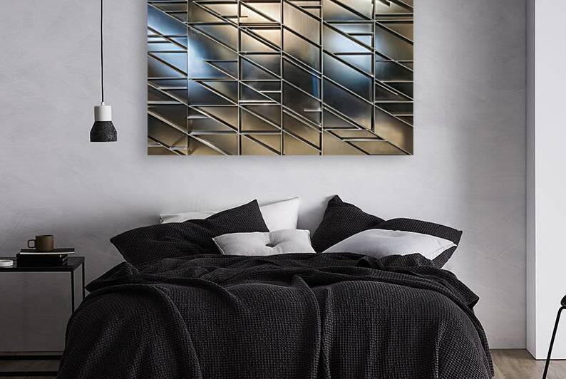 A stunning modern art piece featuring a metallic by Mitica Mihaila