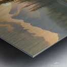 ranquil Reflections: A Wilderness Fishing Scene Metal print